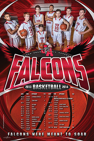 2013-14 Falcons schedule poster