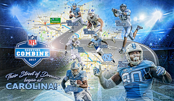 UNC Tar Heels Combine Art